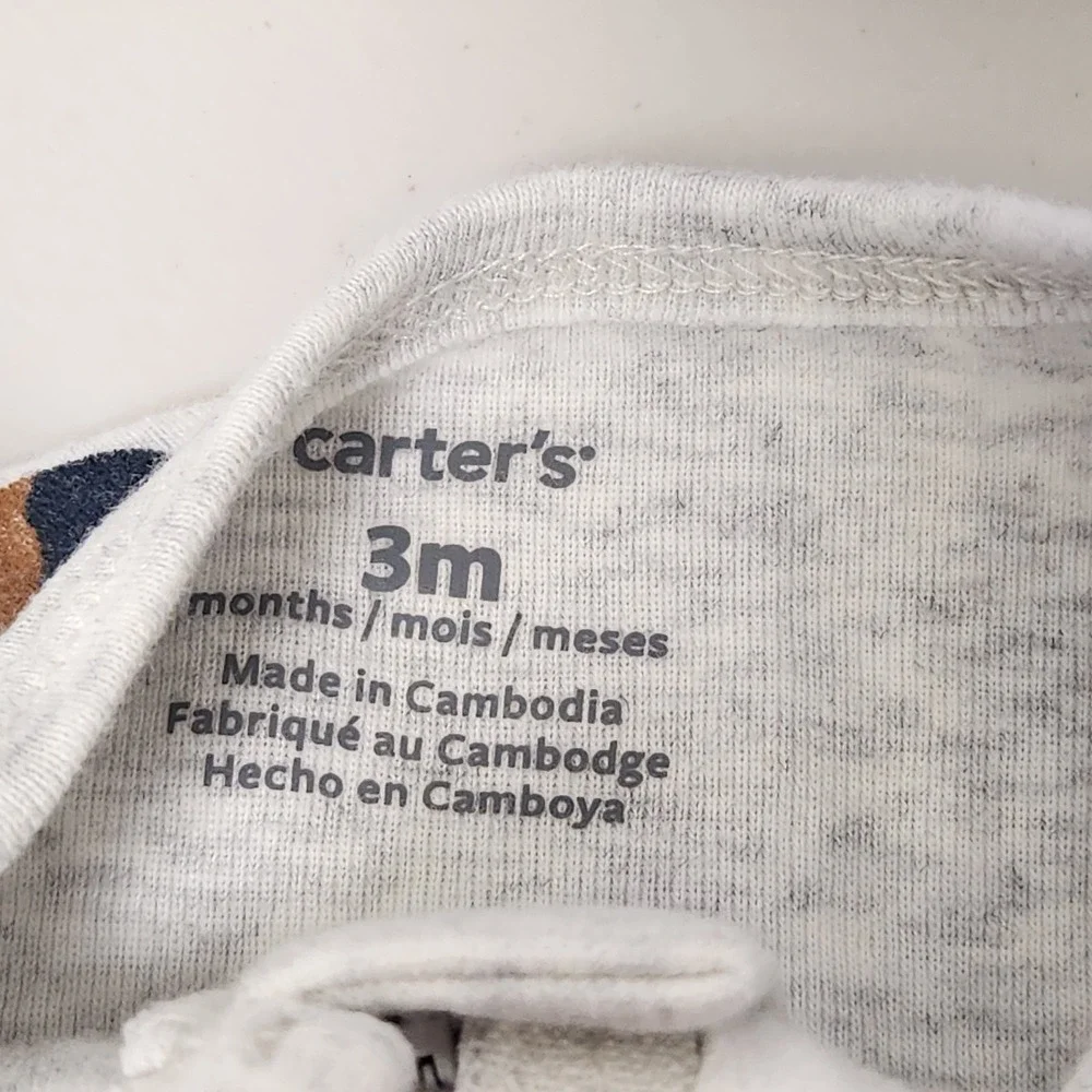 Carter's Infant 3M Boy Bodysuits Lot 6 Pieces Stripes Pants Whale‎ Short Sleeve